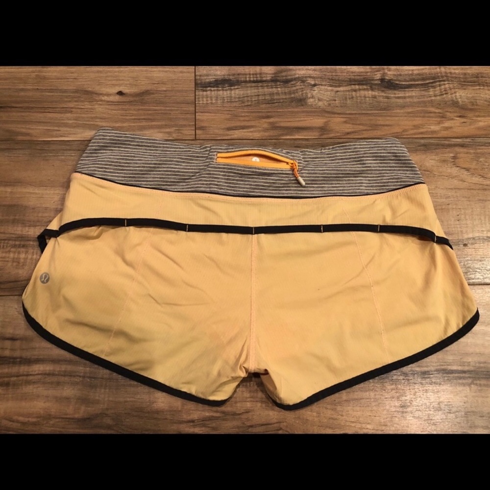 Yellow Lululemon shorts